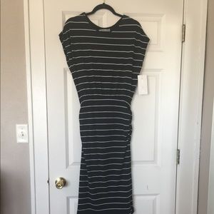 Striped midi dress